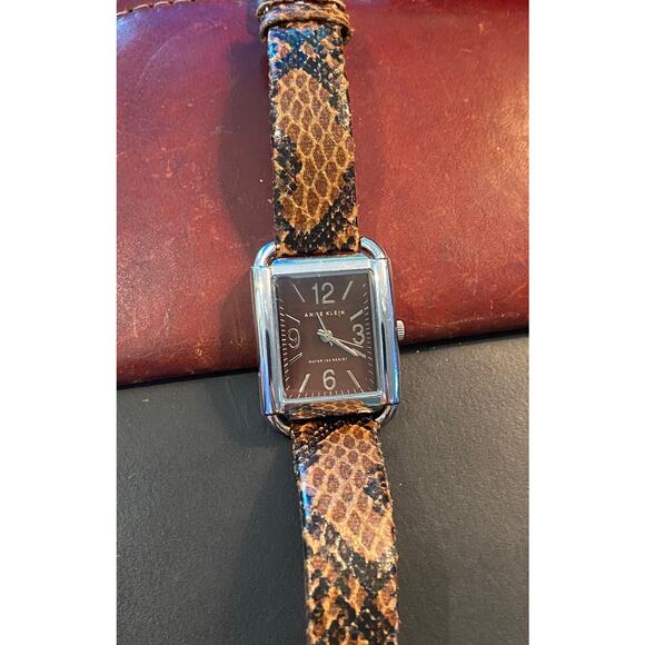 Women's 27mm Silver Tone Anne Klein Watch, AK/1123, Leather Strap - Picture 3 of 3